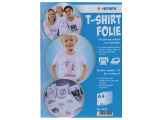 HERMA 4525 T-shirt folie voor licht textiel A4 20 vel - 1
