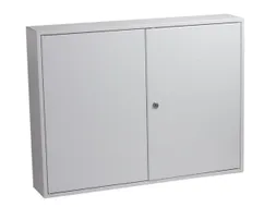 sleutelkast,400haak,HxBxD 550x730x140mm,romp grijs,front grijs