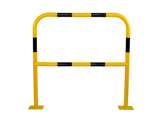 beschermbeugel,v. binnen/buiten,HxBxD 1000x1000x150mm,staal,geel/zwart