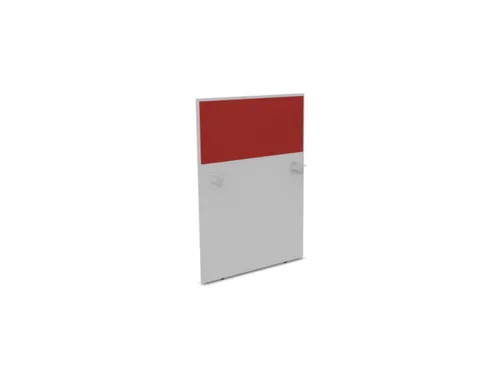 baliepaneel,v. bureau,aanbouw links,B 800mm,MP-lichtgrijs,BN4011-rood
