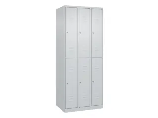 dubbeldekse locker,HxBxD 1850x750x500mm,3x2vak.,vak B 250mm,cil.-slot - 1