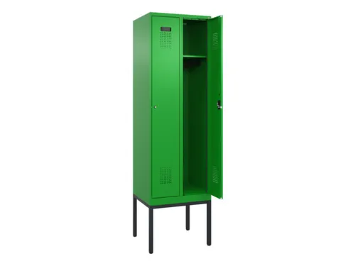 locker,HxBxD 2120x600x500mm,2vak,vak B 300mm,cil.-slot,voetonderstel