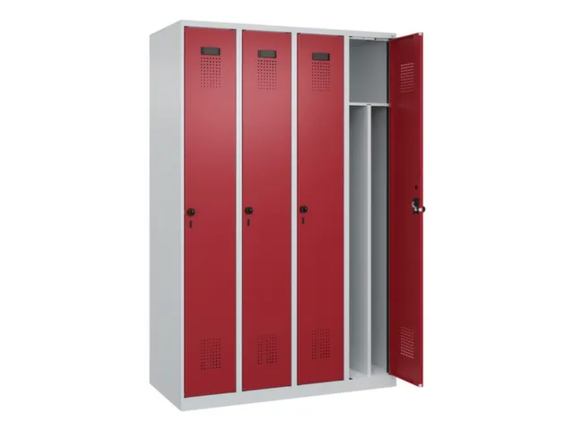 locker voor scheiding van kleding,HxBxD 1850x1200x500mm,4vak