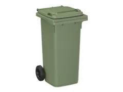 container,120l,HxBxD 933x500x550mm,deksel groen,romp HDPE groen