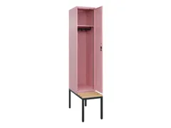locker met bank,HxBxD 2120x400x815mm,1vak,vak B 400mm,cilinderslot