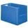 Euronorm Stapelkrat Blauw 420x600x400mm 80l Gesloten Grijpopening