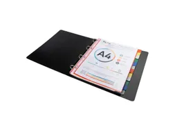 Tabbladen PP soepel A4+ 12 tabs ass
