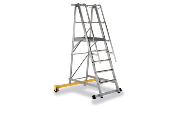 Platformladder Aluminium Bordes H X B X D 1300X 600X 630Mm 5Treden
