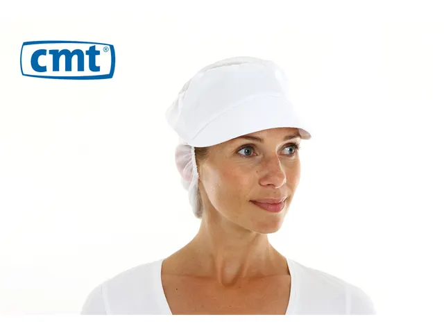 Pet met klep en haaropvang maat L Polyester Kroon Wit 100 Stuks