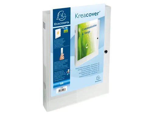 Klasseerdoos PP Krea cover rug 40mm wit