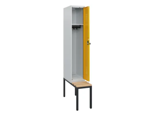 locker met bank,HxBxD 1950x300x815mm,1vak,vak B 300mm,draaigrendel