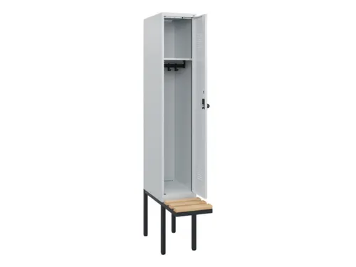 locker met bank,HxBxD 1950x300x815mm,1vak,vak B 300mm,draaigrendel