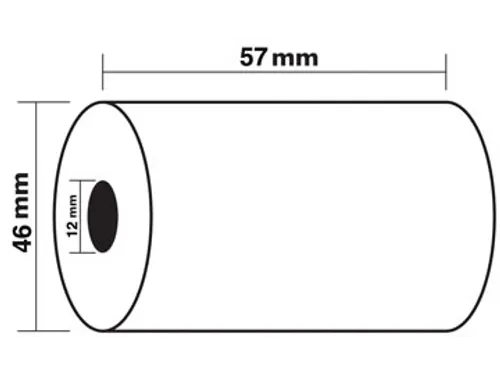 thermische rekenrol 57 mm D +-46 mm asgat 12 mm