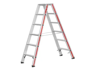 trapladder,beide zijden,2x6treden,Stand H 0,92m,balk L 1,53m,aluminium - 2