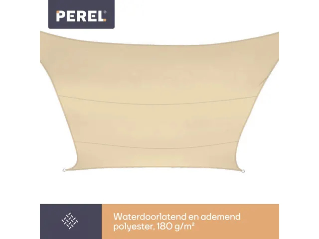 Voile solaire perméable carré 5x5m Champagne