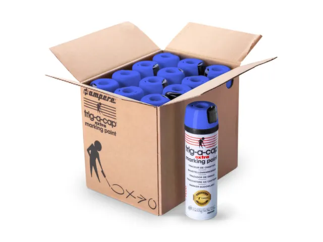 Markeerspray Voor Bouwplaatsen Blauw Fluorescerend 500Ml