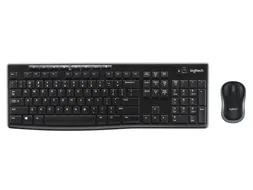 Logitech MK270 Draadloos Zweeds Toetsenbord + Muis Zwart