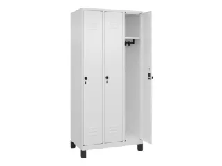 locker,HxBxD 1950x900x500mm,3vak,vak B 300mm,draaigrendel,voeten - 2