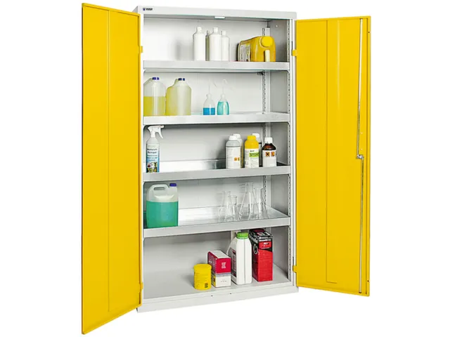 Milieukast Plaatstaal Grijs Geel Aquatoxische Stoffen 1800x1000x500mm