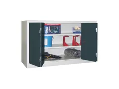 Ruime Vouwdeurkast 1000x1500x400mm 2legborden Ral7035 Front Ral7016