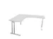 bureau in vrije vorm,HxBxD 740x1600x1600mm,vrije vorm,MP-lichtgrijs