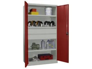 systeemkast,HxBxD 1950x1040x630mm,3xStalen bodem,RAL7035,front RAL3000 - 2