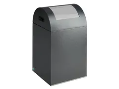 Afvalverzamelaar Zelfblussend 43 Liter 660X320X320Mm Klemring Zilver