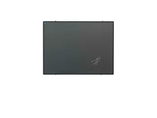 Krijtbord 120x180cm Grijs Emaille Softline 8mm Zwart profiel - 1