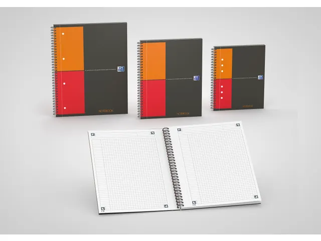 International notebook B5 geruit 5mm 80 vel grijs