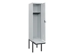 locker met bank,HxBxD 1950x400x815mm,1vak,vak B 400mm,draaigrendel