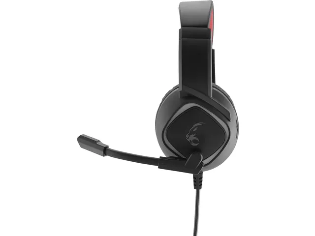 MediaRange Gaming-Headset bedraad 7.1 Surround-Sound Zwart/Rood