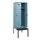 locker met bank,HxBxD 1950x600x815mm,2vak,vak B 300mm,draaigrendel