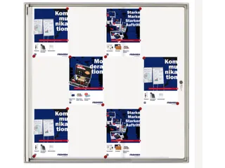 Vitrine Binnen 12xa4 Schrijfbord 960x980x35mm - 1