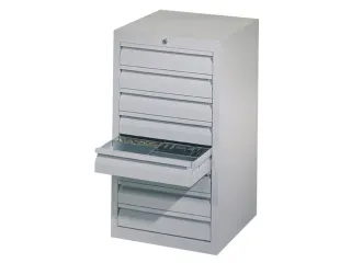 Ladenkast 900x500x500mm 8 Laden Uitschuifbaar Glijgeleiding Ral7035 - 1