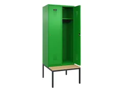 locker met bank,HxBxD 2120x800x815mm,2vak,vak B 400mm,cilinderslot