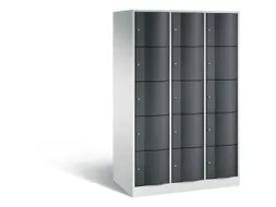 lockerkast cil.slot 1950x1150x640mm 3x5 vakken RAL7035 front RAL7021
