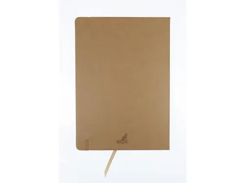 Schetsboek Kangaro A4 taupe PU HC 80 vel 140gr roomwit met elastiek en