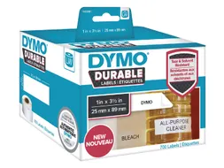 Etiket Dymo LabelWriter industrieel 25x89mm 2 rollen á 350 stuks wit