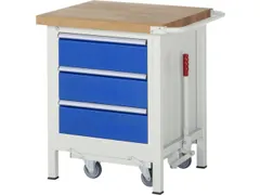 Établi Hxlxp 880x750x700mm Panneau Hêtre 3tiroirs Châssis Roulant A