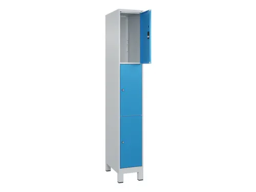lockerkast,HxBxD 1950x300x500mm,1x3vakken,vak B 300mm,cil.-slot,voeten
