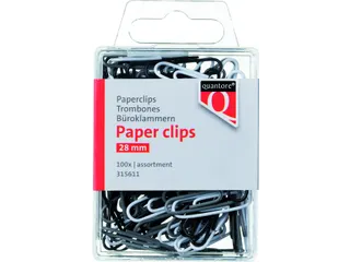 Paperclip Quantore blister 28mm assorti - 1