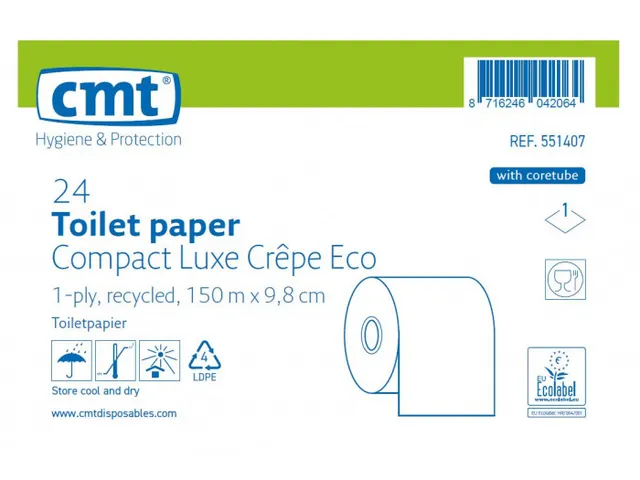 Toiletpapier Compact Luxe Crêpe Rec 1-laags 24 Rol