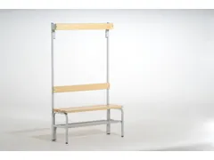 omkleedbank,HxLxD 1650x1015x375mm,houten lijst,frame staal RAL7035