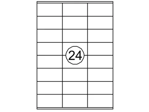 Etiket Quantore 70x36mm wit 2400st Voordeelbundel