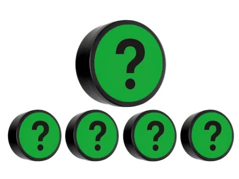 Impressiemagneet Question Mark 35mm Groen