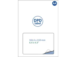 Retourlabel DPD label A4 161.5x110mm 1000 Vel