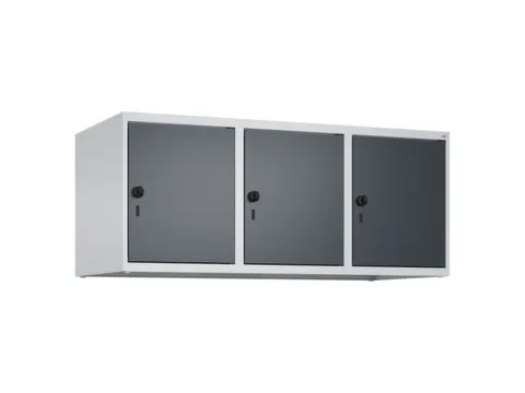 opzetkast,v. locker,3vak.,vak B 400mm,HxBxD 500x1200x500mm,vleugeldeur