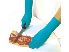 Rubberen Werkhandschoen Blauw 30cm Superior SilverS Maat M