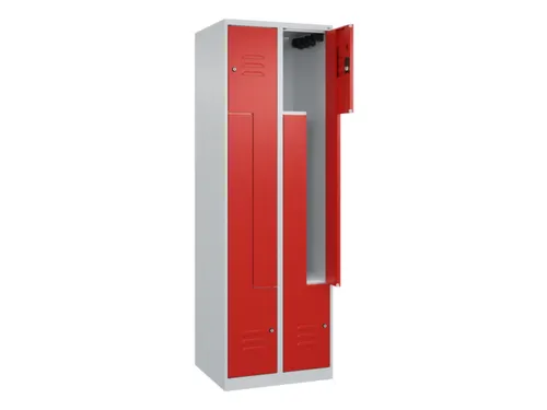 Z-garderobekast,HxBxD 1850x600x500mm,vak B 150/300mm,cil.-slot