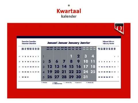 OUTLET Kwartaalkalender 2021 Quantore